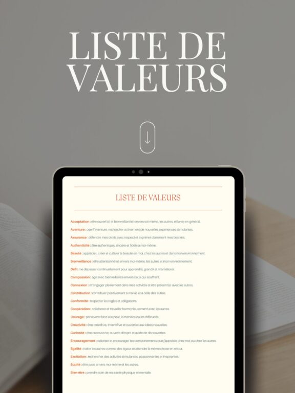 Liste de valeurs personnelles